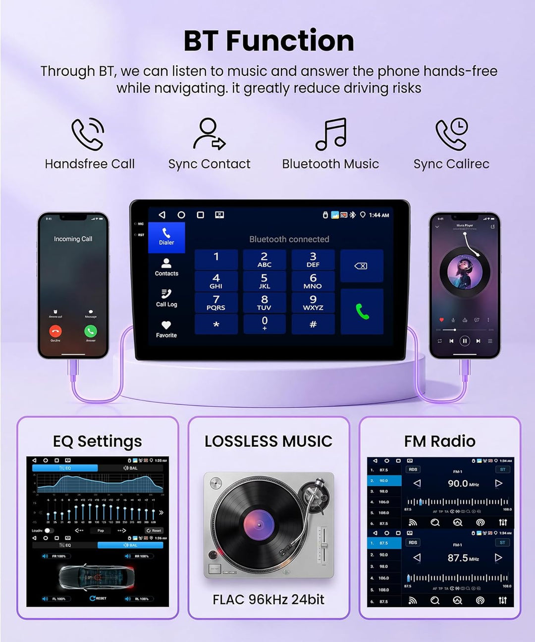 Rimoody 4G+64G Android Autoradio für VW Sagitar VW Jetta 2006-2010 Wireless Carplay Android Auto, 10