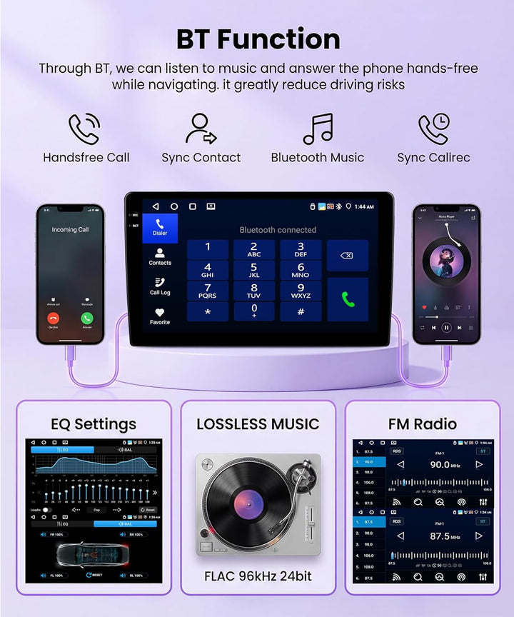 Rimoody 4G+64G Android Autoradio für VW Sagitar VW Jetta 2006-2010 Wireless Carplay Android Auto, 10