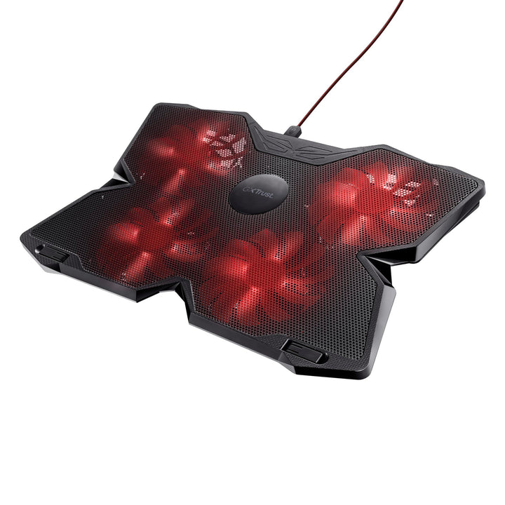 Trust Gaming GXT 278 Yozu Laptop-Kühler, Ständer für 17,3 Zoll Gaming-Laptops, Rotlicht, USB-Stromka