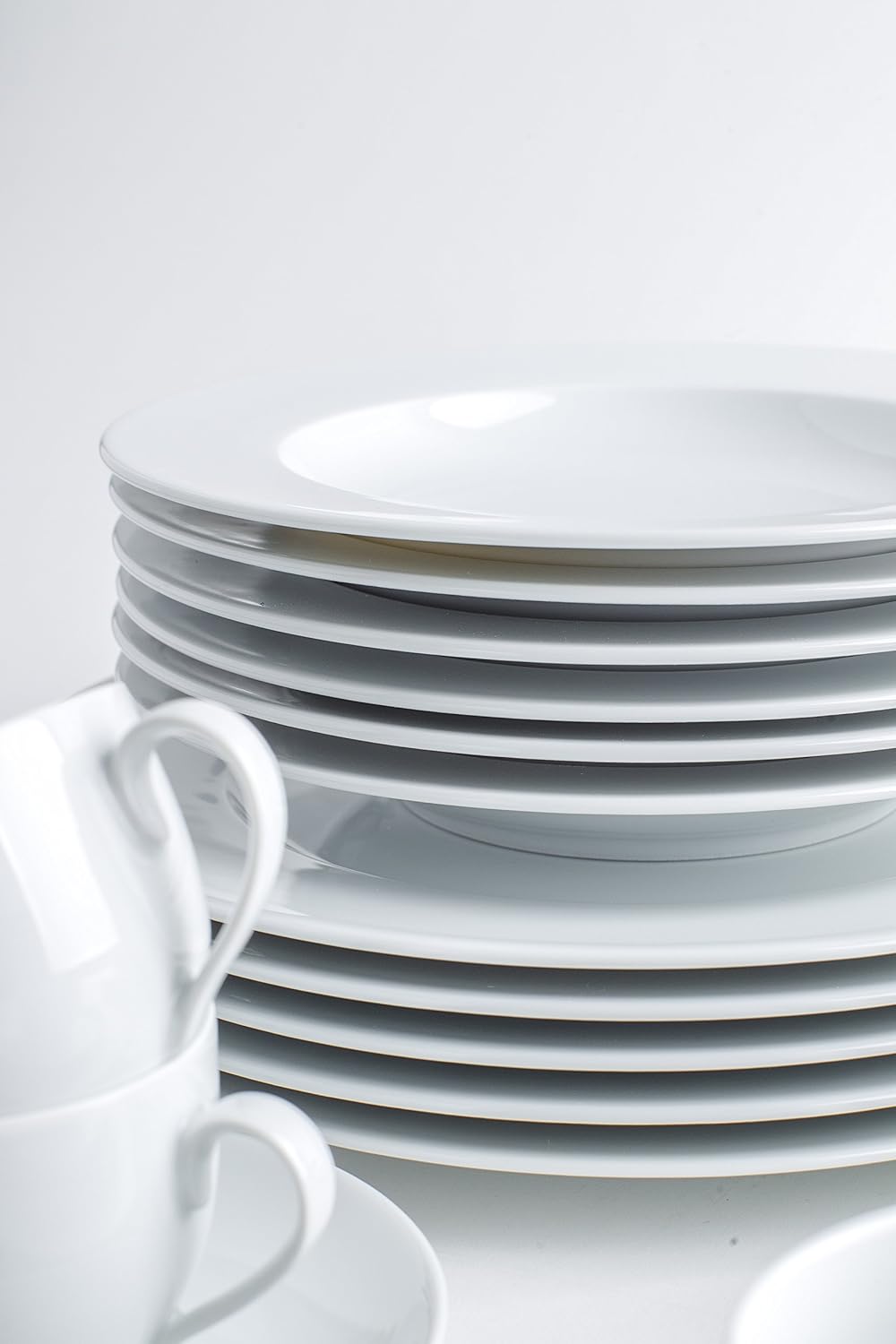 KAHLA Aronda Platte oval 23 cm | weisser Servierteller aus Porzellan Weiss Platte 23 cm, Weiss Platt