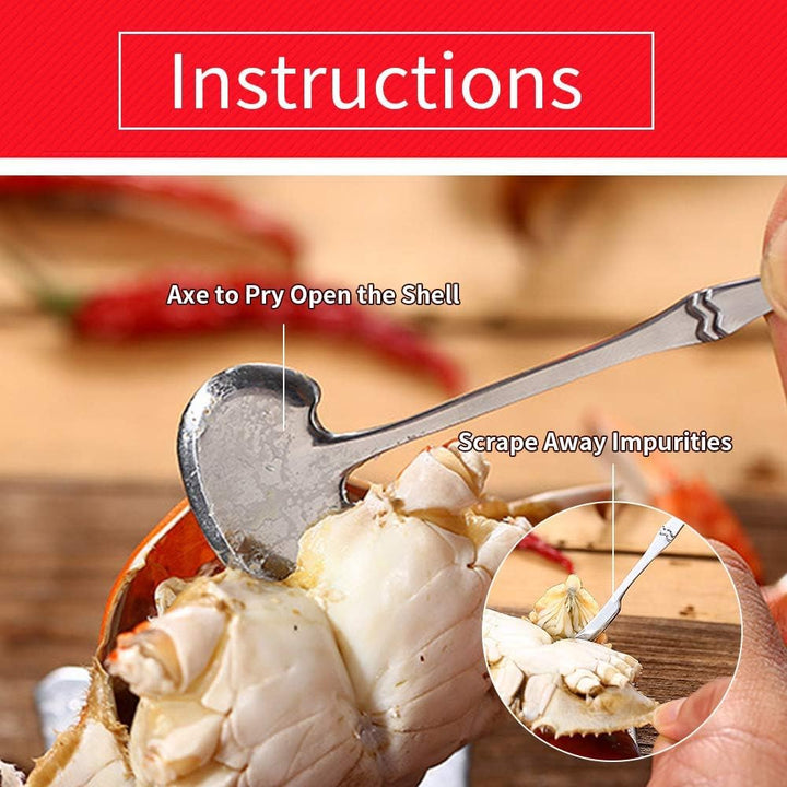 8 Stücke Meeresfrüchte Werkzeug Set, Seafood Cracker Tool, Edelstahl Meeresfrüchte Klaue Gabeln/Pick
