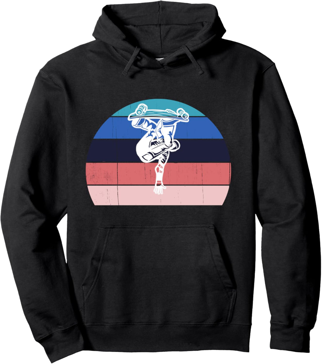 Cool Retro Skateboarder - Vintage Skate Stakeboard / Skater Pullover Hoodie