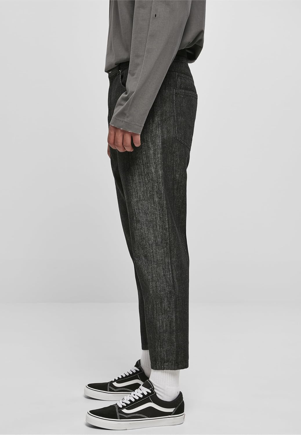 Urban Classics Herren Jeanshose Cropped Tapered Jeans, Regular Fit, verkürzten Länge, erhältlich in