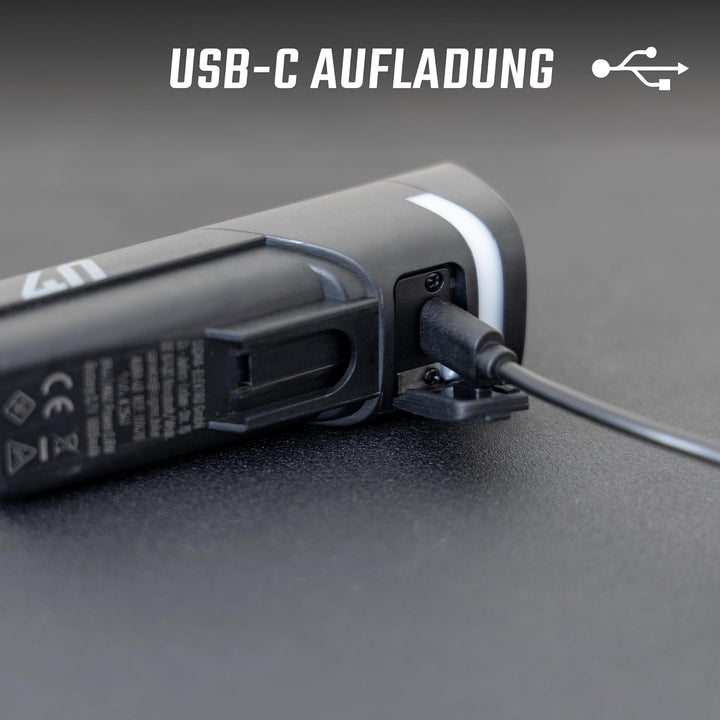 SIGMA Aura 40 | LED Fahrradlicht mit 40 LUX & USB-C | StVZO zugelassenes Vorderlicht mit 2 Leuchtmod