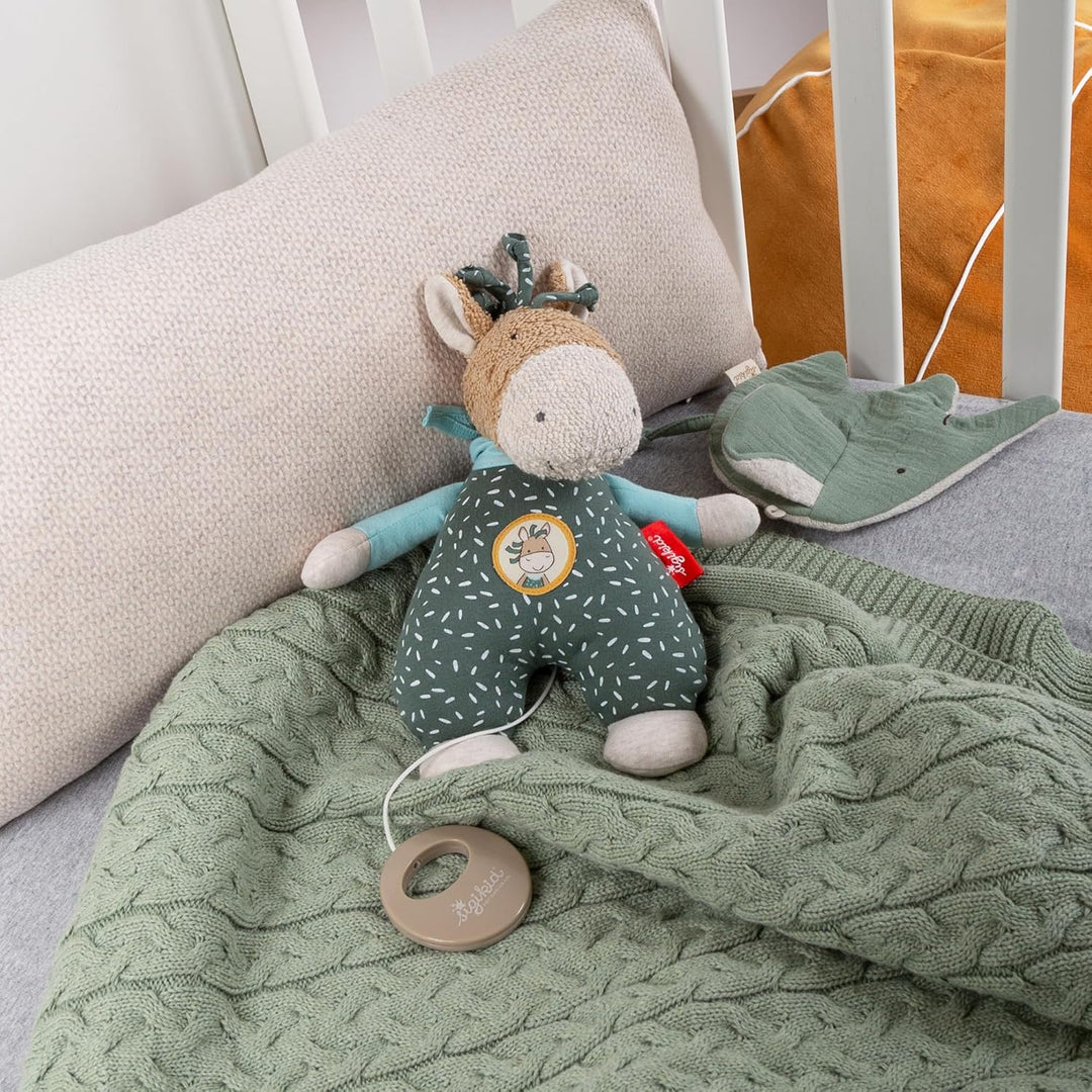 SIGIKID 39826 Spieluhr Pony Wiwi Wiah, yellow für Mädchen und Jungen von 0 bis 36 Monaten Grün/Beige