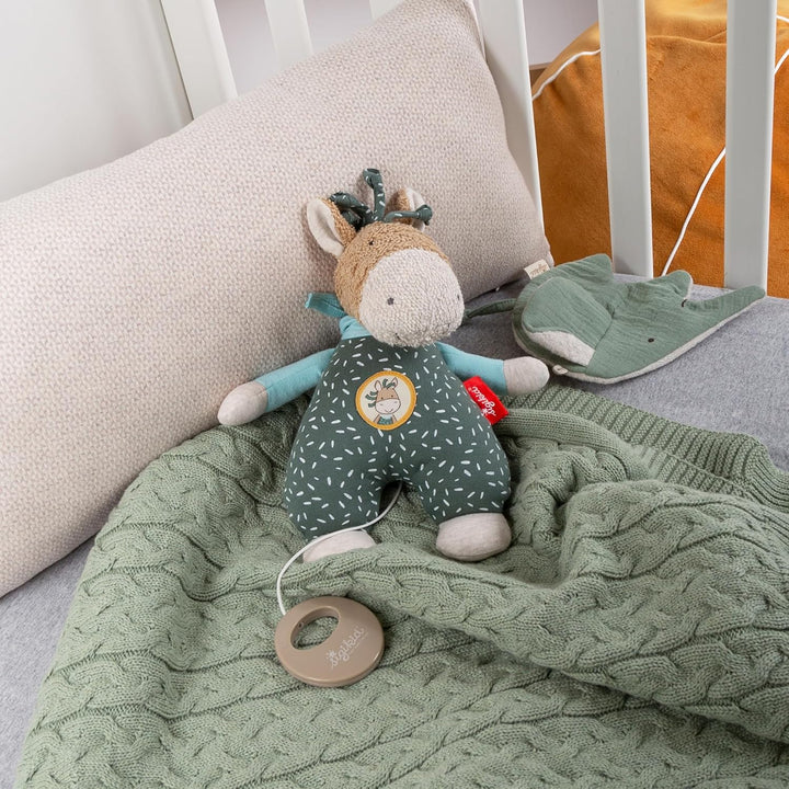 SIGIKID 39826 Spieluhr Pony Wiwi Wiah, yellow für Mädchen und Jungen von 0 bis 36 Monaten Grün/Beige