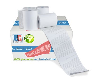 EC Cash Thermorollen phenolfrei passend für BW Bank Hybrid-Terminal H5000 [25m] (50 Rollen) - marken