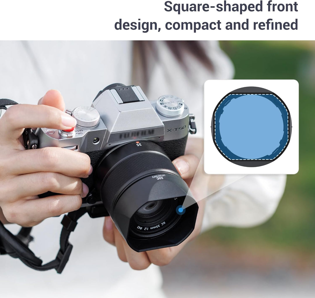 JJC Square Bajonett-Gegenlichtblende für Fujifilm Fujinon XF23mm f/2 R WR, XF35mm f/2 R WR, XC35mm f