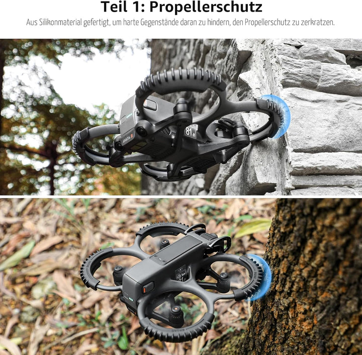 FPVtosky 3-IN-1 Schutz Zubehör für DJI Avata 2, Propellerschutz + Linsenschutz + Objektivschutzabdec