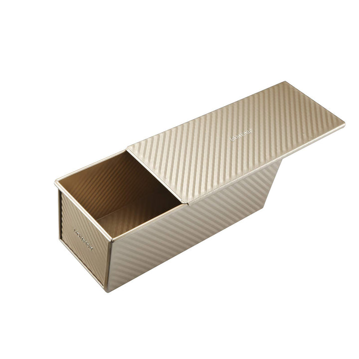 Monfish Brotbackformen Toast Brot Backform Pullman Laib Pfanne Brot Laib Dose mit verschiebbarem Dec