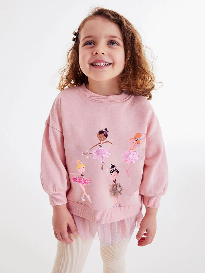 CM-Kid Sweatshirts Mädchen Langarm Pullover Baby Kinder Baumwolle Shirts Warm Tops 1-7 Jahre Gr.92-1