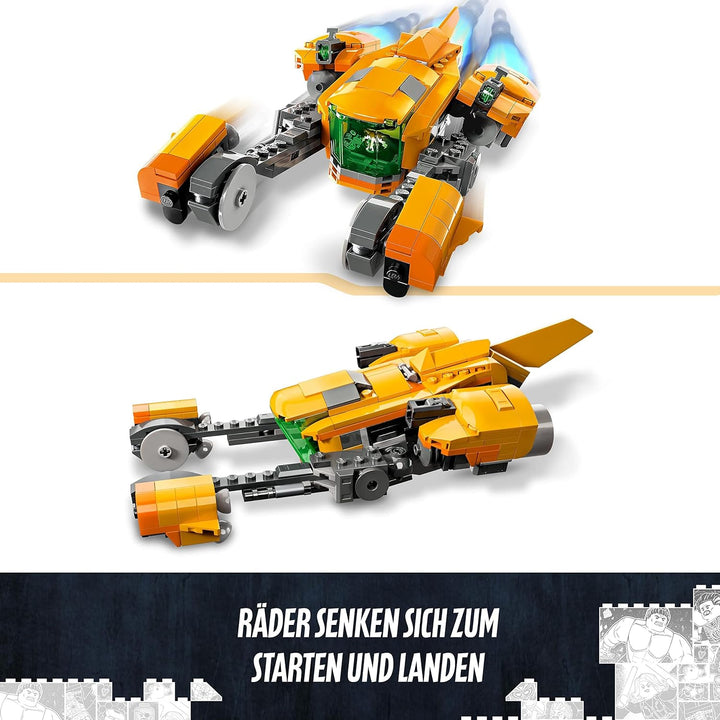 LEGO 76254 Marvel Baby Rockets Schiff, Guardians of The Galaxy Volume 3 BAU-Spielzeug für Kinder mit