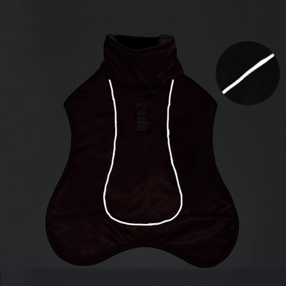 Hundemäntel Wasserdicht Winddicht Warm Winter Sicher mit Gewinde Reflektierende Streifen Jacke für M