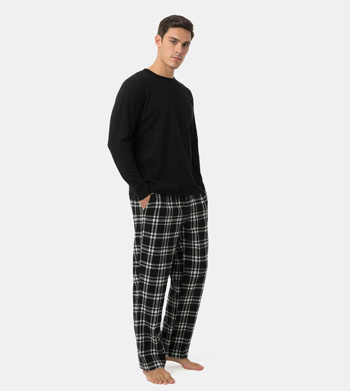 LAPASA Herren Pyjama-Set Schlafanzugset (Extra Warm Flecce Set M129, Wärmer Flanell Set M95, Warm Fl
