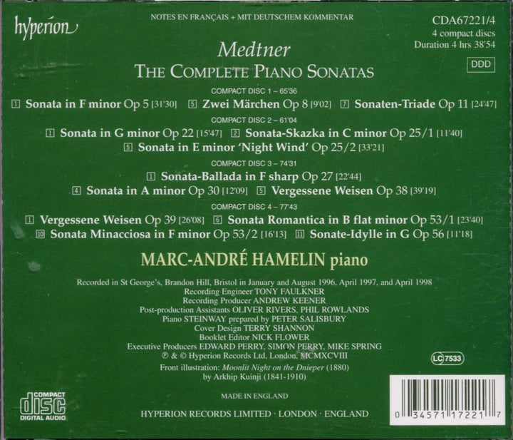Die Klaviersonaten, Audio-CD