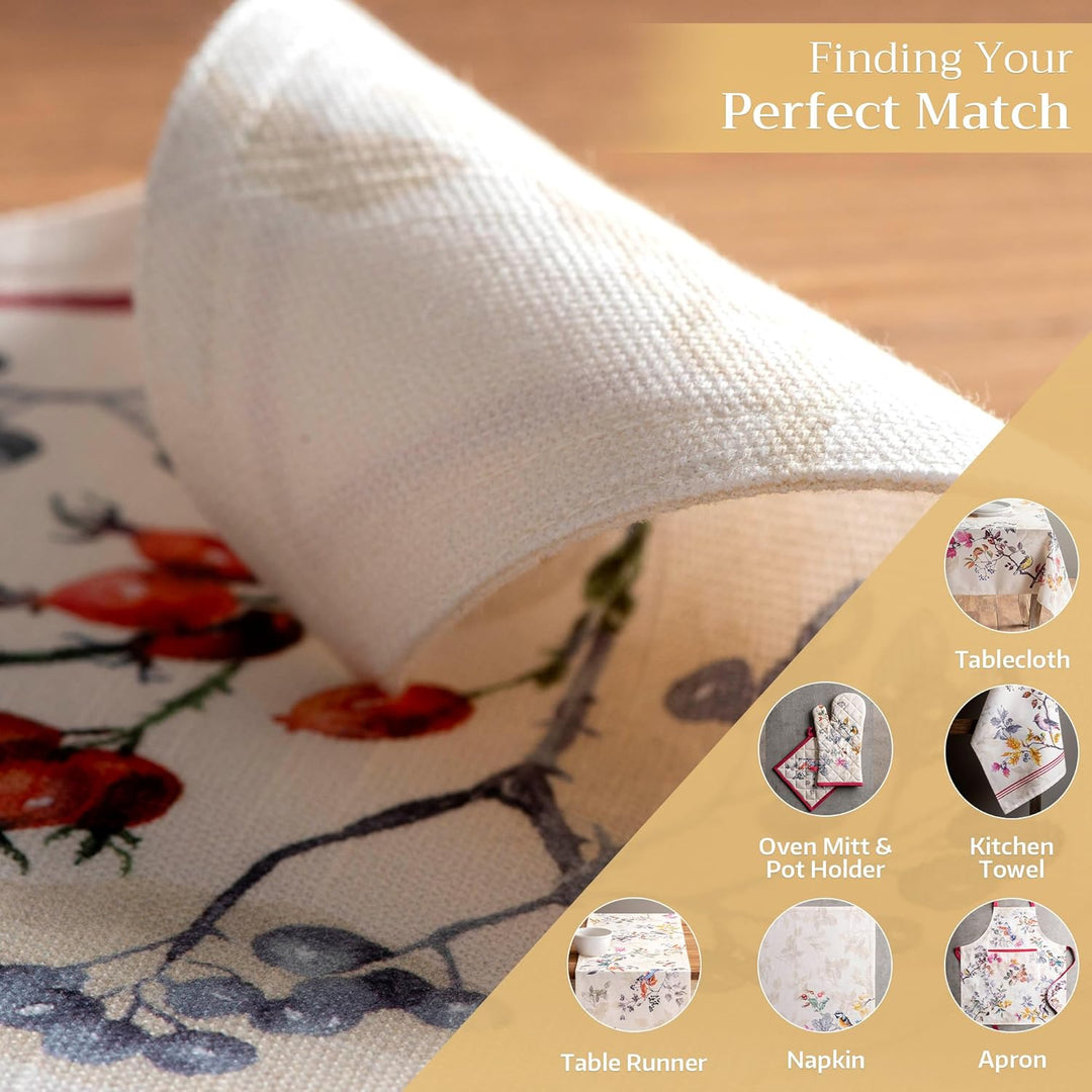 Maison d' Hermine Stoff-Tischsets, 100% Baumwolle Set mit 4, 33cm x 48cm dekoratives, waschbares Ost