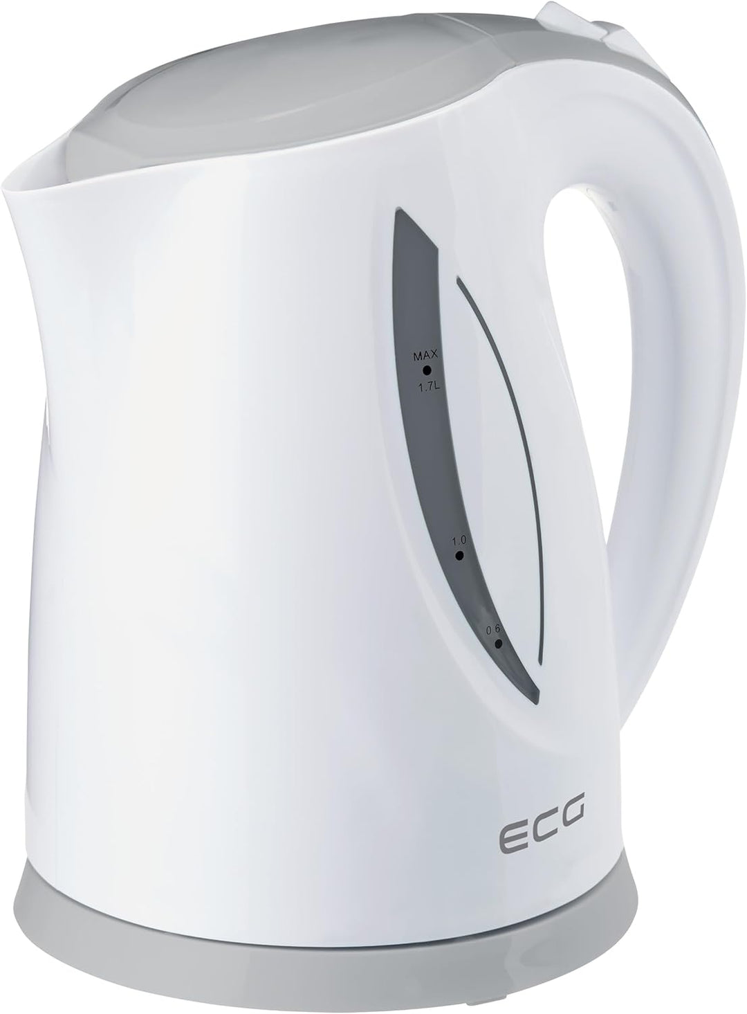 ECG RK 1758 Grey, Wasserkocher, 1,7 Liter, Grau-weiss, Plastik, 1.7 liters