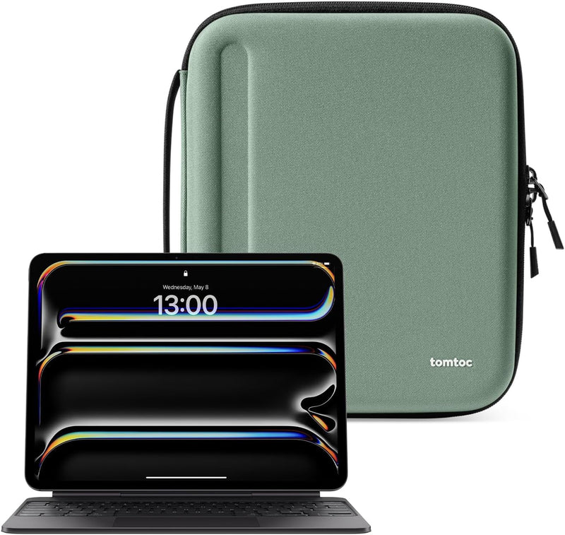 tomtoc Portfolio Tablet Tasche für 12,9 Zoll iPad Pro M2&M1 6/5/4/3 2022-2018 mit Zubehör, Hartschal