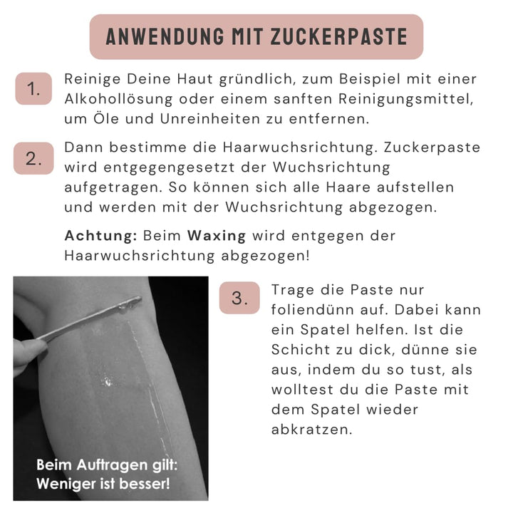 Sugaring Zuckerpaste 500g | 100% Vegan Natur | sanfte, schmerzarme Haarentfernung | 1 Dose Zuckerwac