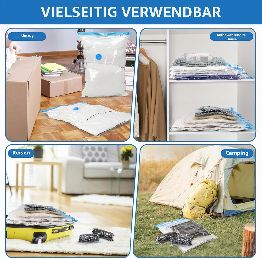 Simple Deluxe 30 Stück Kompressions-Aufbewahrungsbeutel, Vakuum-Aufbewahrungsbeutel, platzsparende B