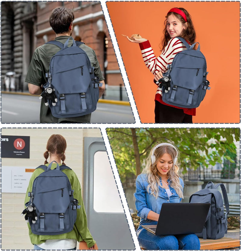 SZLX Schulrucksack Damen Leichte Schultasche Casual Daypack College Laptop-Rucksack für Männer Fraue