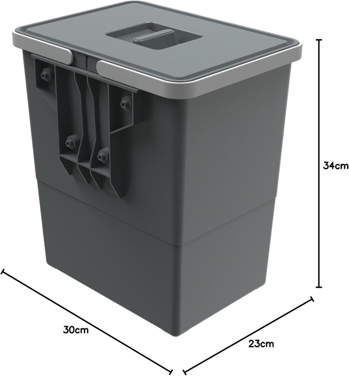 Elletipi Easy 2.0 PBD SP SG34 Mülleimer aus recyceltem Kunststoff, für jeden Raum, Fassungsvermögen