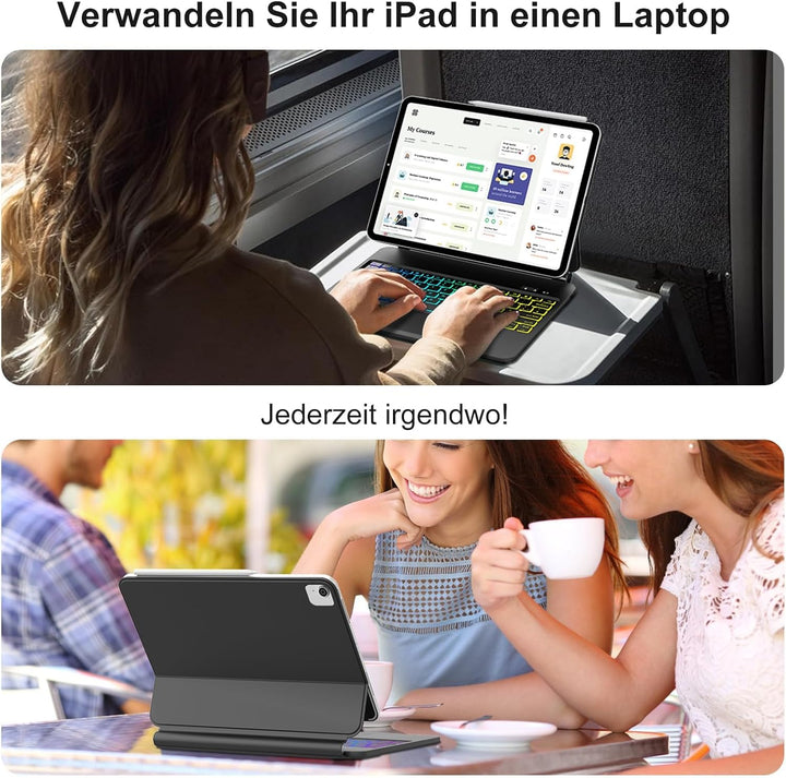 Magic Keyboard Hülle für iPad Air 13 Zoll M4 2026/M3 2025/M2 2024 & iPad Pro 12.9 Zoll (6.,5.,4.,3.