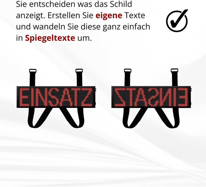 LED Frontwarnsystem | Einsatzschild | Multicolor WiFi - Android und iOS App - Handygesteuert - Dacha