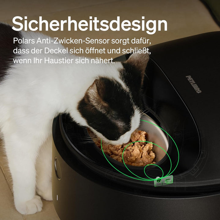 PETLIBRO Futterautomat Katze Nassfutter mit Spülmaschinengeeigneter Edelstahlnapf, Nassfutterautomat