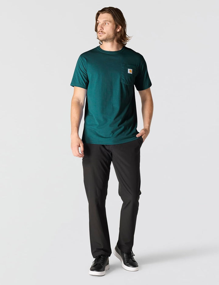 Carhartt Herren T-Shirt Force Flex Pocket S Greenstone, S Greenstone
