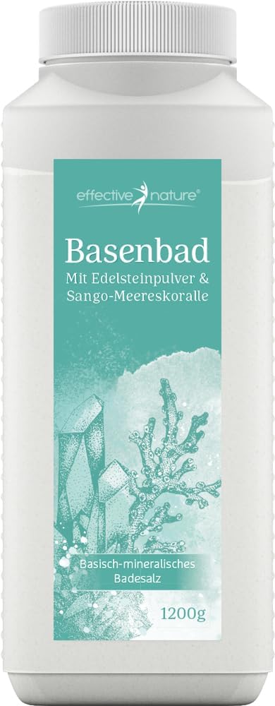 effective nature Basenbad - 1200 g - mit Sango-Meereskoralle - Für geschmeidige Haut - Regenerierend