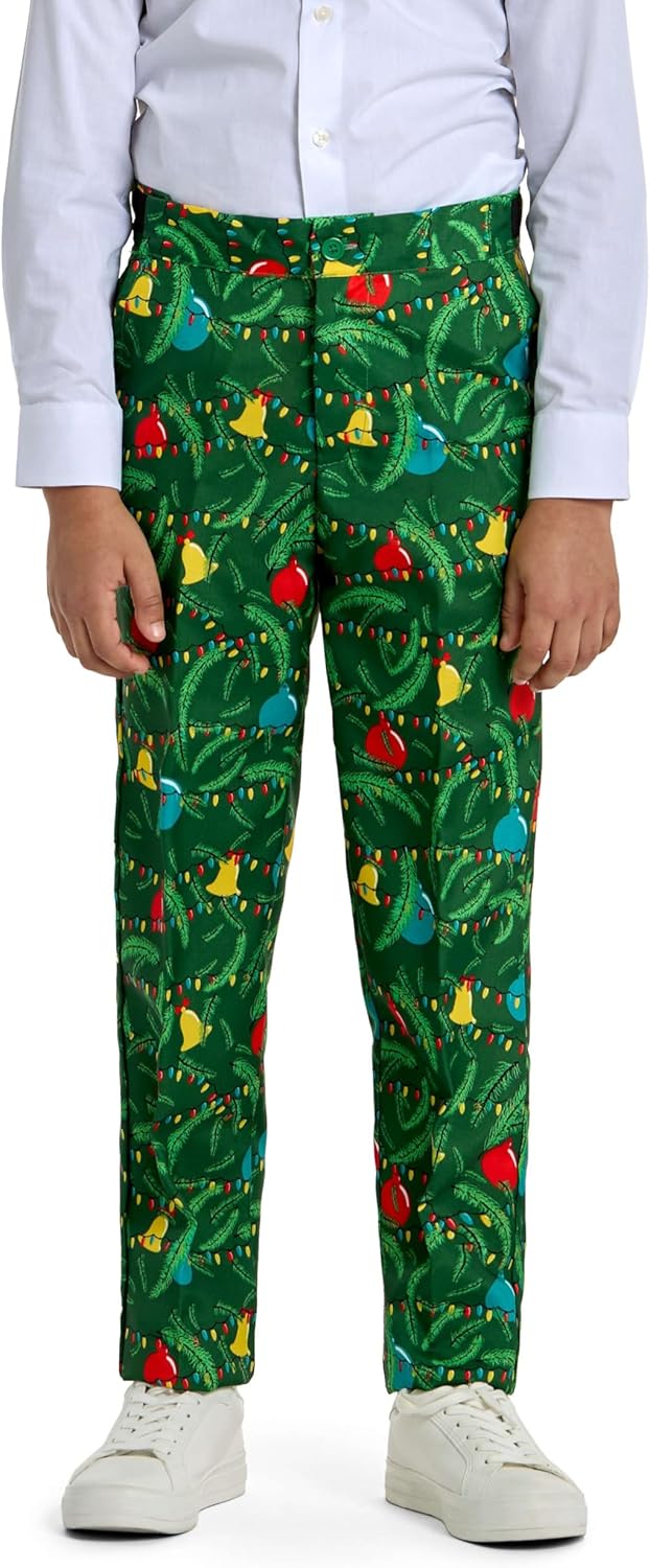 Suitmeister Weihnachtsanzug für Jungen - lustige hässliche Weihnachtskleidung mit echten Lichterner