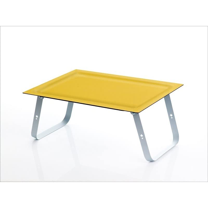 DON HIERRO - Frühstückstablett, Betttisch mit klappbaren Beinen, HOLA.-Gelb 48 x 37 x 21 cm. Gelb, 4