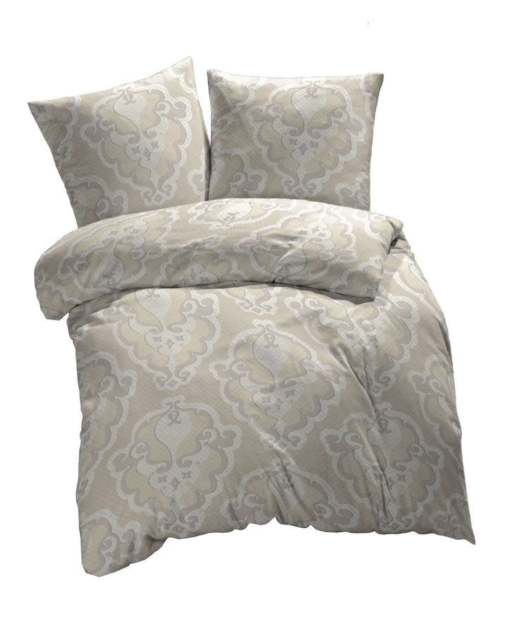 etérea Bettwäsche 155x220 Baumwolle Bettwäsche-Sets - Trisa Beige Orange - Reissverschluss, Renforcé