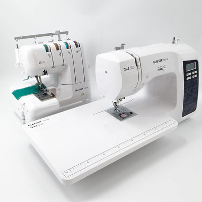 GLAESERhome Nähmaschinen Bundle | Anfänger Nähmaschine & Overlock Nähmaschine | Einfache Handhabung