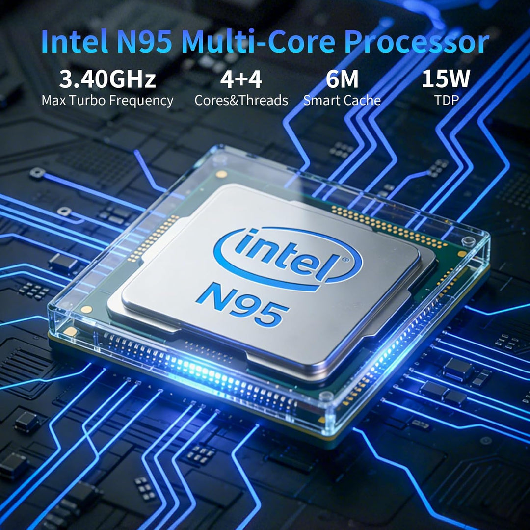 DreamQuest Mini PC Barebone Intel N95 der 12. Generation (bis zu 3,4 GHz), Micro Desktop Computer oh