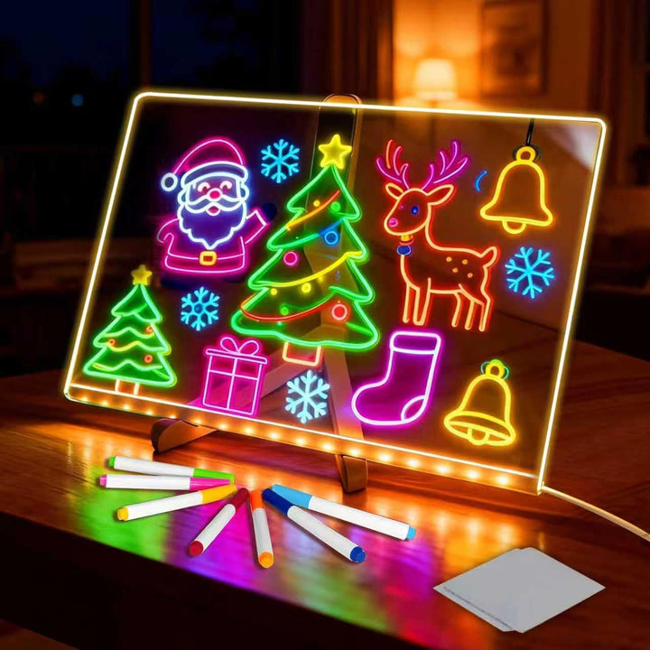 LED Notiztafel mit Farben, Nachrichtentafel Mit LED-Leuchten, Transparente Acryl Tafel Notiztafel Ab