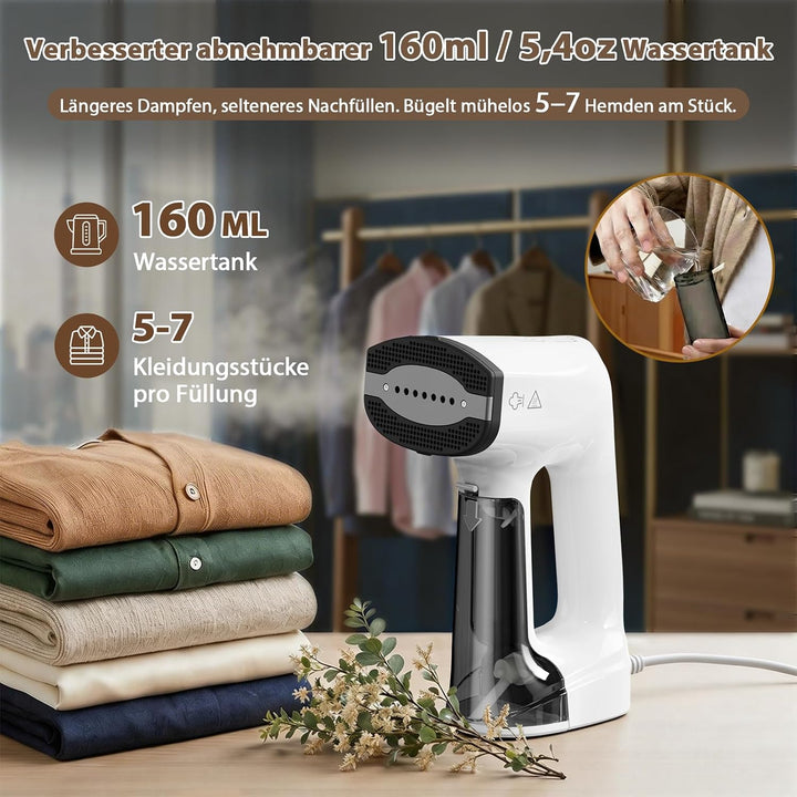 Anbull 2-in-1 Steamer Dampfglätter mit Saugfunktion, 5000 Pa Saugleistung
