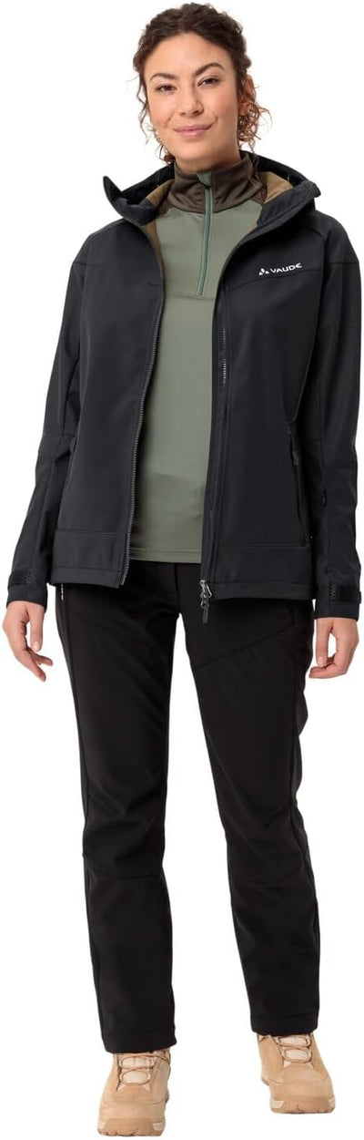 VAUDE Damen Women's All Year Elope Softshell Jacket Jacke 34 black uni, 34 black uni