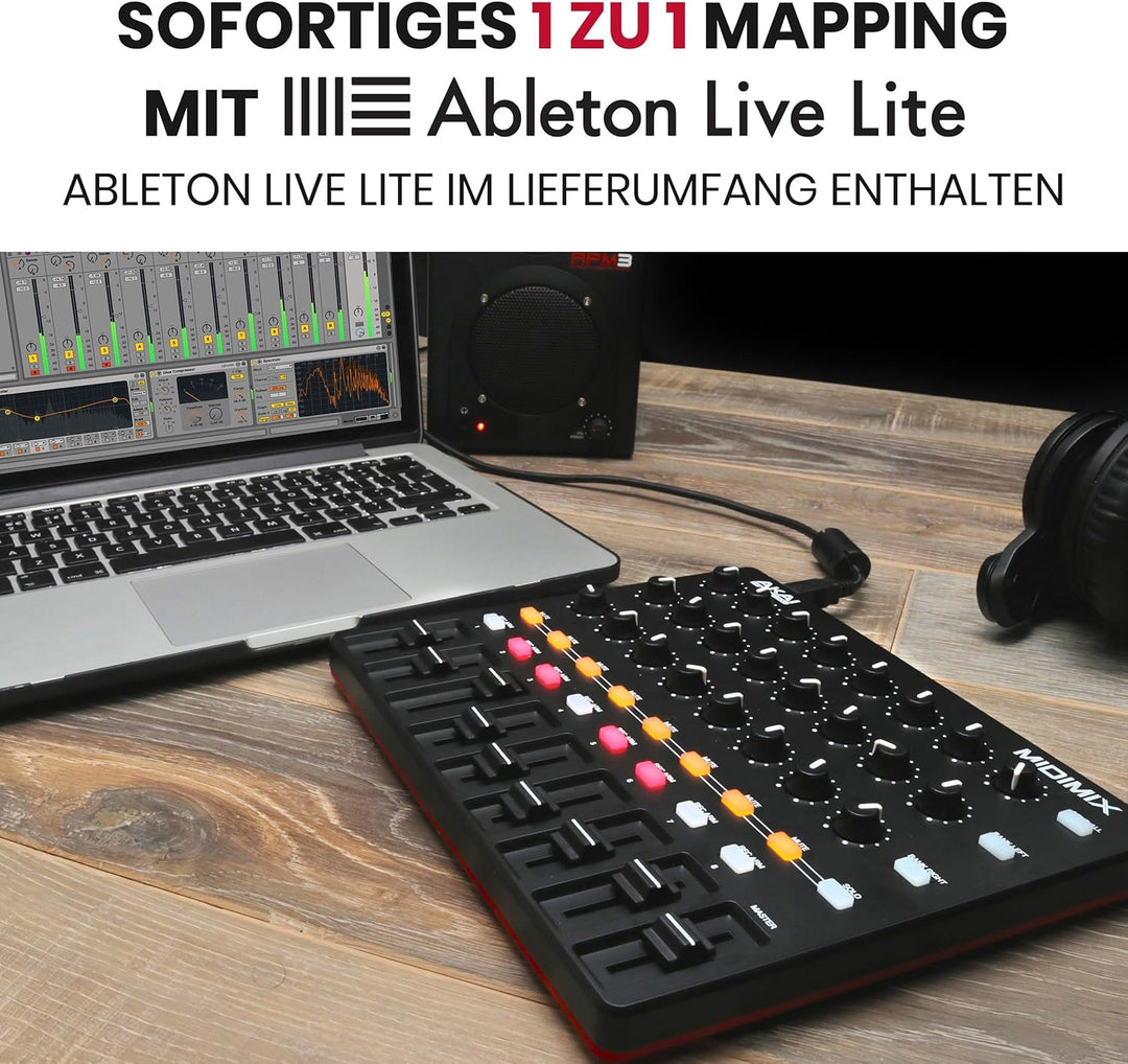 AKAI Professional Midimix - Voll zuweisbarer, portabler MIDI Mixer & DAW Controller Single, Single