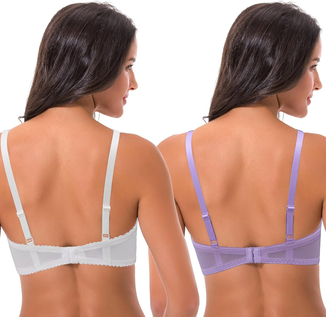 Curve Muse Damen Übergrösse Vollständige Abdeckung Bügel vorne schliessen BHs-1PK oder 2PK 85D Laven