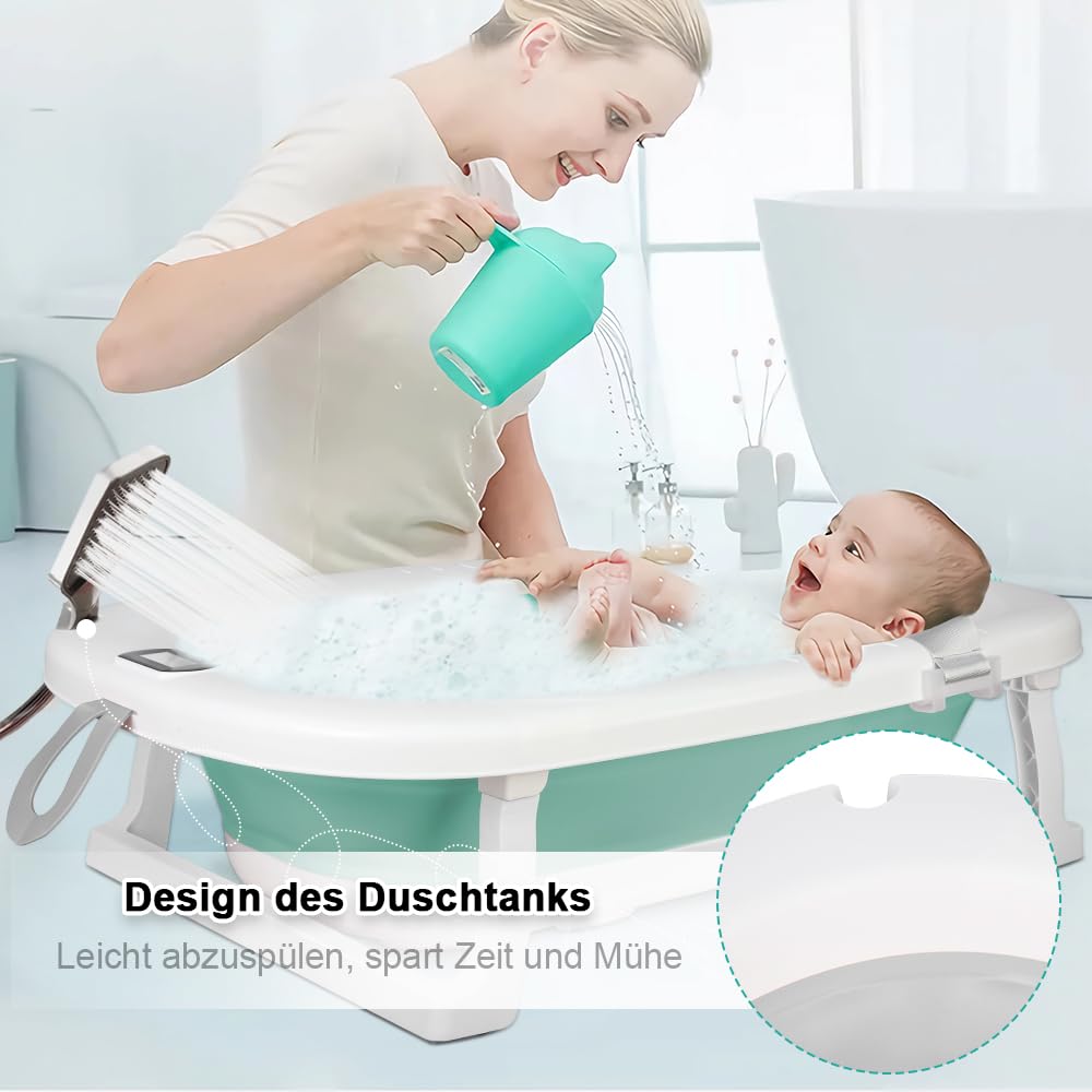 Faltbare Babywanne, Babybadewanne Babywanne Reisedusche Badebecken Duschwanne für Neugeborene &amp; Klei