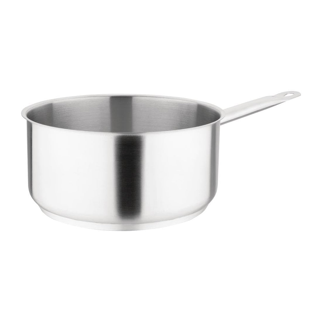 Vogue Edelstahl Stieltopf 5 Liter 110(d)mm x 240mm/9.5"(dia)., 110(d)mm x 240mm/9.5"(dia).