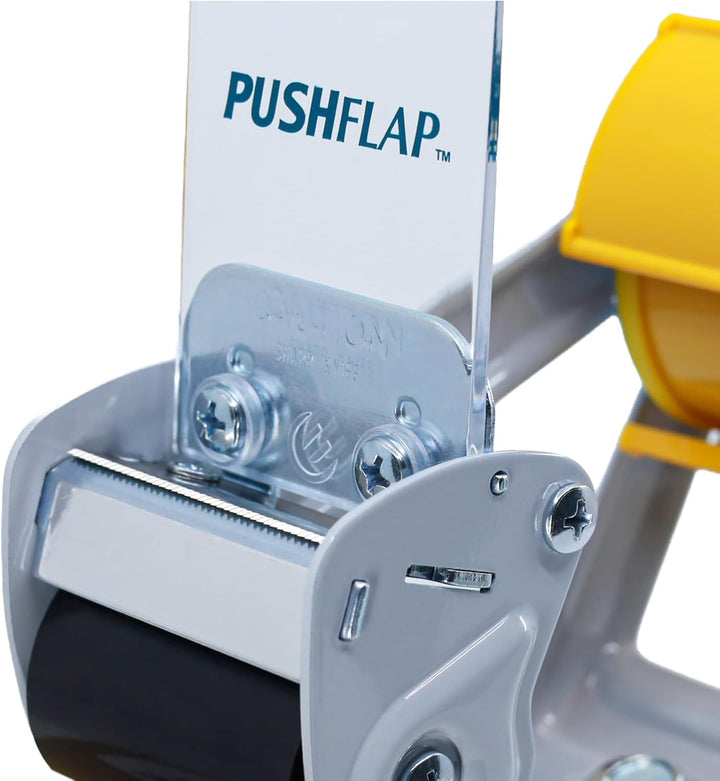 Paketbandabroller mit Sicherheitsklinge – ergonomischer Klebebandabroller aus Metall, stabiler Packb