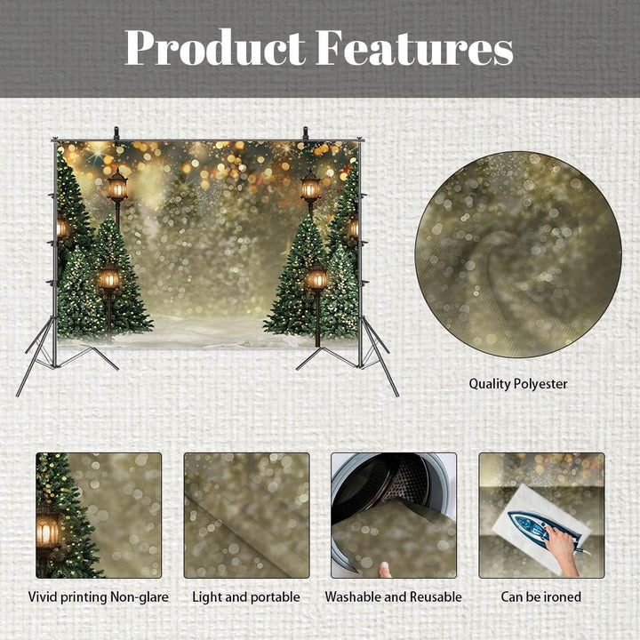 MEHOFOND 2,4 x 1,8 m Winter Weihnachtsbaum Schneeflocke Grün Neugeborene Fotografie Hintergrund Schn