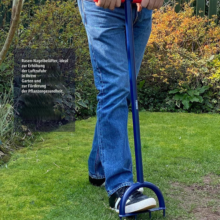 Spear &amp; Jackson 4852LSA Rasenlüfter mit Spikes – Vollmetall-Ausführung mit Carbonstahl-Spitzen, brei