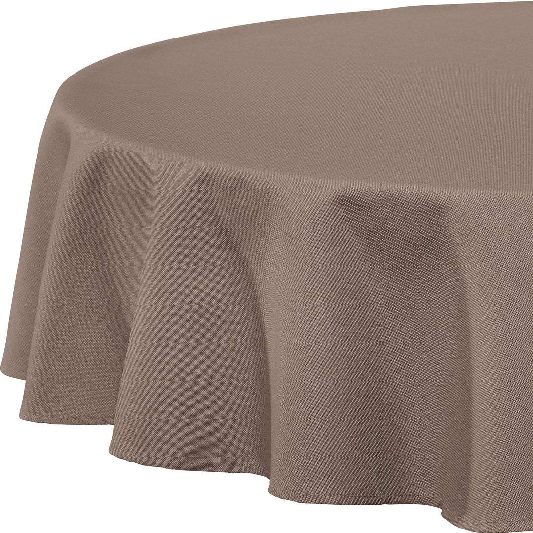 Erwin Müller Tischwäsche, Tischdecke Uni, Madrid Taupe Grösse rund: 160 cm Ø - angenehme, weich flie