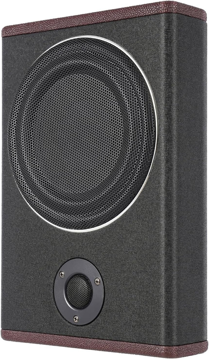 8 Inch Auto Subwoofer Box 600W KFZ Ultradünner Lautsprecher Untersitz Subwoofer PU Leather Wooden Bo