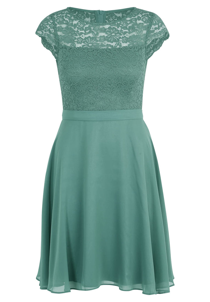 Vera Mont Damen Cocktailkleid mit Spitze 34 Dark Forest, 34 Dark Forest