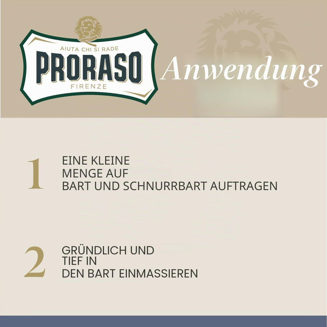 Proraso Beard Balm Azur Lime, 100 ml, duftender Bart Balsam schützt und pflegt den Bart und hilft, J